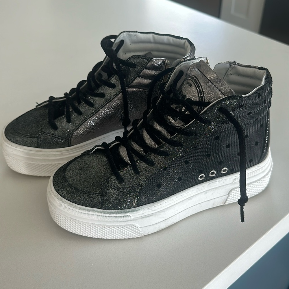 P448 High top platform sneakers